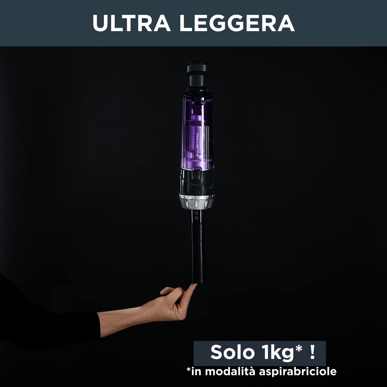 Rowenta X-NANO Aspirapolvere Senza Fili Potente con Aspirabriciole Rimovibile, Scopa Elettrica Leggera e Compatta Multisuperficie, Spazzola Divano, Aspirapolvere Senza Sacco Autonomia 40 Min, RH1128