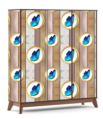 Image of Cabana Homes PVC Self-Adhesive Butterfly Wallpaper, 200 x 40 cm, Made in India