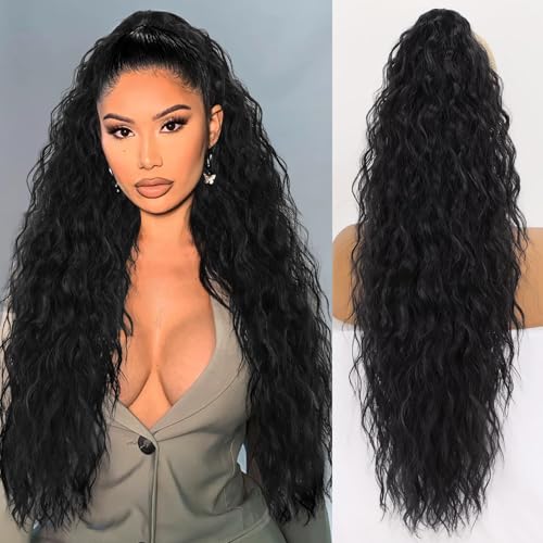 ORSUNCER Ponytail Extension Claw 30" Curly Pony Tail Clip in Hair...