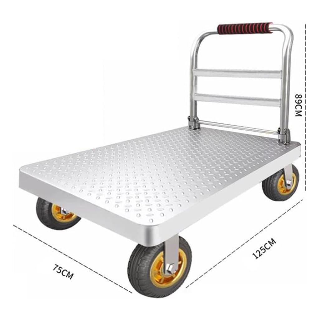 Carrello con piattaforma pieghevole pesante con ruote e maniglia, perfetto per sollevamento di carichi pesanti, facile trasporto, uso industriale, trasloco e movimentazione a C per casa o ufficio