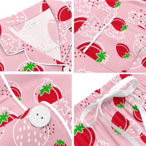 Image of SWOMOG Womens Button Down Pajamas Set Short Sleeve Sleepwear Bride Soft Pj Lounge Sets XS-3XL