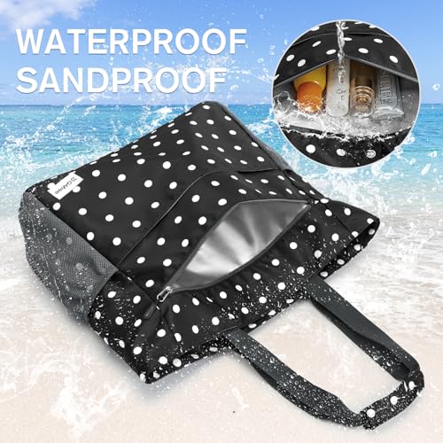 Image of G4Free Beach Bag, Waterproof Sandproof Beach Tote Bag, Large Capacity Foldable for Women