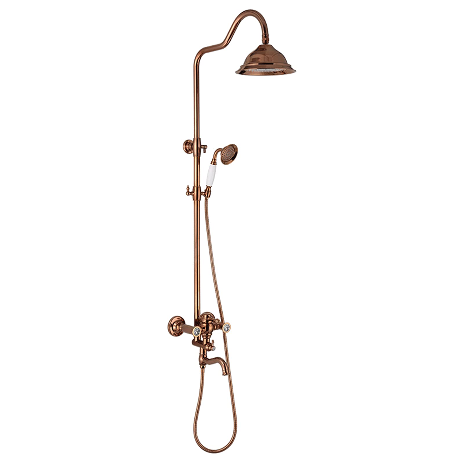 Ensemble de douche or rose kit robinet de douche effet pluie et douchette