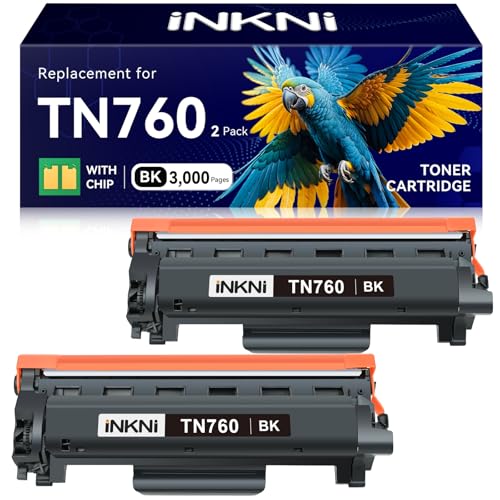 TN760 Compatible Toner Cartridge Replacement for Brother TN730 -730 TN-760 TN 760 - High Yield for MFC-L2710DW MFC-L2750DW DCP-L2550DW HL-L2350DW HL-L2395DW HL-L2370DW (2 Pack)