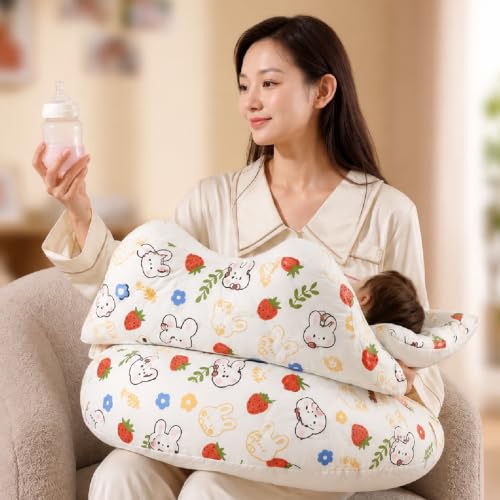Image of Proliva Feeding Pillow for New Born Baby with Detachable Cover Breast Feeding & Maternity Nursing Pillow for Breastfeeding Support for Baby Feeding Pillow for Mom