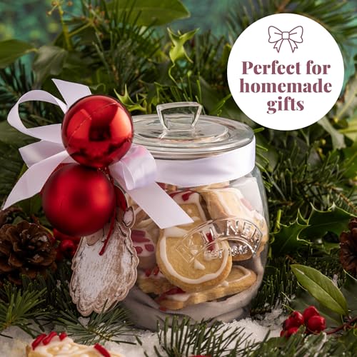 Image of Kilner Premium 4L Universal Airtight Clear Glass Jar with Push Top Lid for Dry Food Like Grains, Spices, Pulses And Cereals | Transparent, BPA Free, Reusable Kitchen Storage Container, Fridge Safe