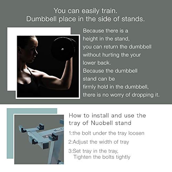 BodyTech x NUOBELL Collaboration Product, Adjustable Dumbbell Rack and Stand.Dumbell Rack for Nuobell Dumbbells only