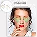 SOESFOUFU Frameless Mushroom Shape Sunglasses Vintage Rimless Eyewear Women’s Sunglasses with Gold Frame for Parties and Fashion Events