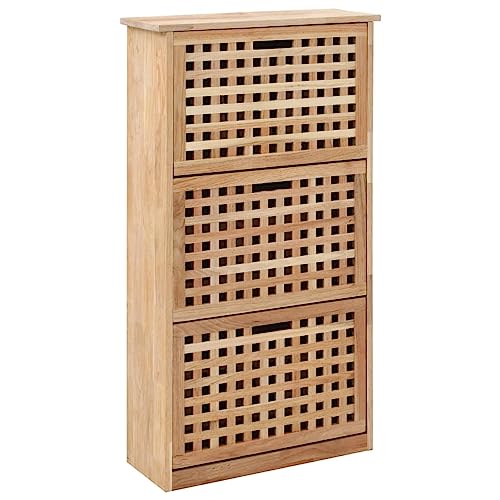ShGaxin Mueble Zapatero, Mueble Zapatero, Zapateros Grandes, Mueble Auxiliar, Muebles De Armario, Armario Auxiliar, de Madera Maciza de Nogal 55x20x104 cm