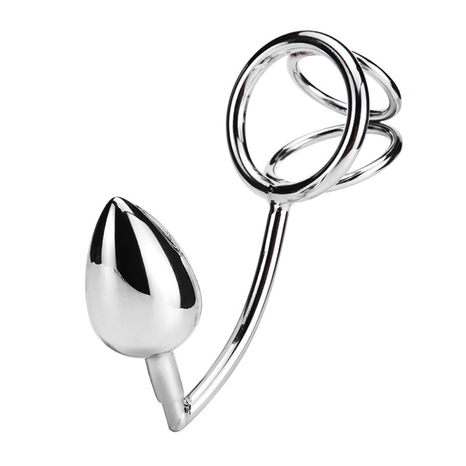 3 Stück Analplug mit Penisring Hodenring Edelstahl Anal Hook Analhaken Metall Cockring Buttplug Ball Stretcher Hodenstrecker Hodengewicht Anal Kugeln Dilatator Sex Spielzeug Für Männer (45mm)