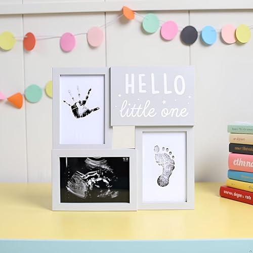 Vista 12 de Kate & Milo Marco de fotos para sonograma para bebé, recuerdo de ultrasonido con texto en inglés "I Can't Wait To Meet You", anuncio de embarazo, No