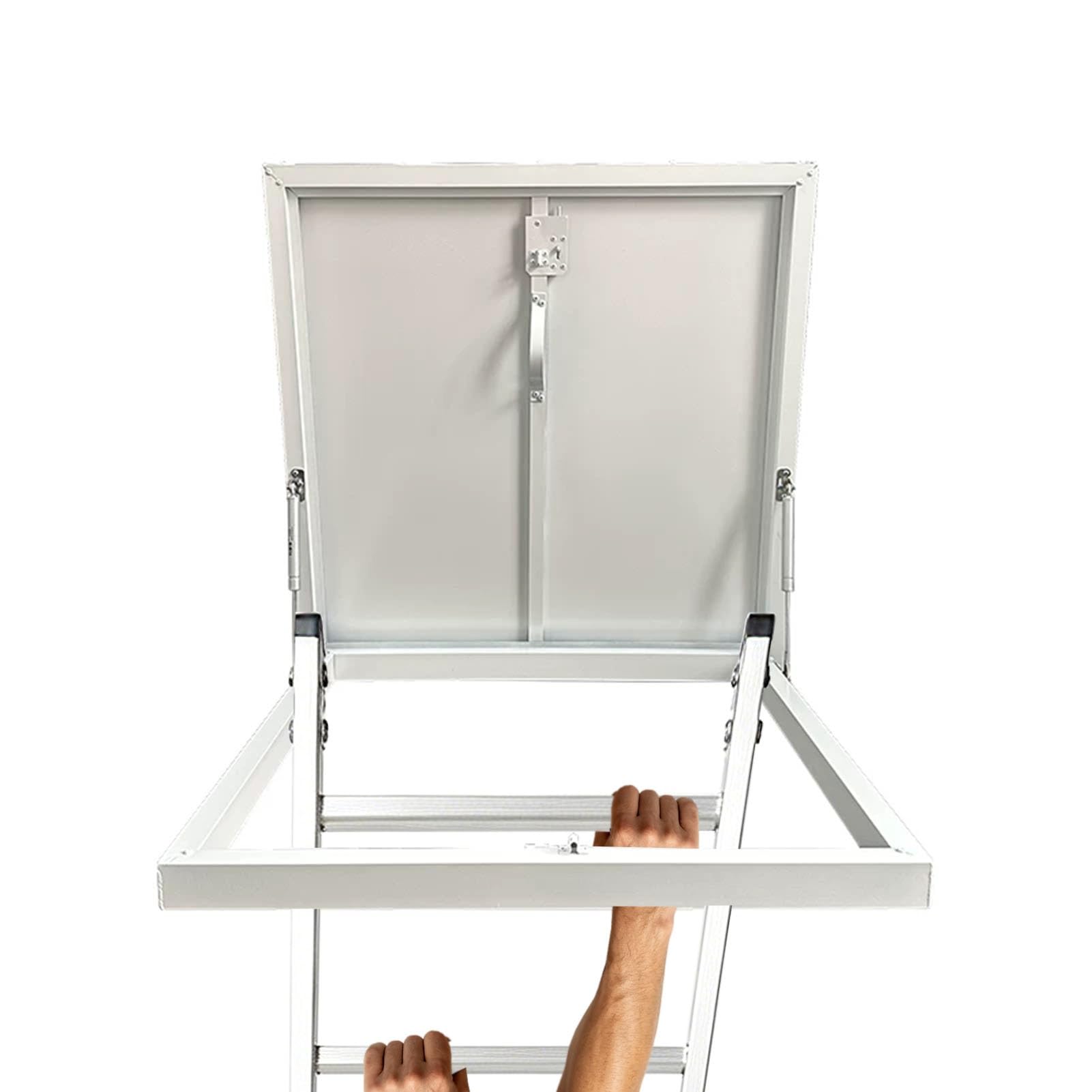 Claraboya Techo Escotilla Rectangular Metálica de Acceso a La Cubierta (blanca) Cubierta Impermeable para Claraboya de Techo Puerta de Acceso Al Desván de Uso Rudo(60x60cm(23.6x23.6in))