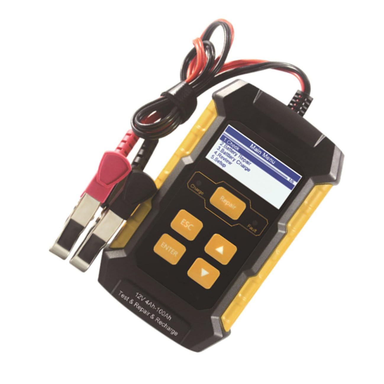Kfz Batterietester 3-in-1 12v Gelb mit Abs, Kupfer, Gummi