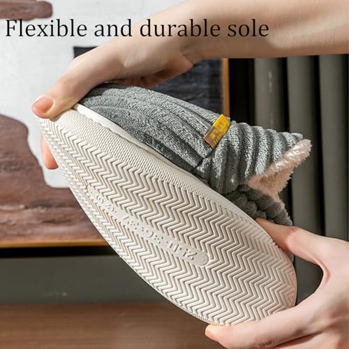 Pluffi Cozy Stylish Slipper, Pluffi Slipper Booties for Kids and Adult, Winter Cloud Slippers Warm Fuzzy Lining House Slippers(Gray,1-2 Big Kids)3