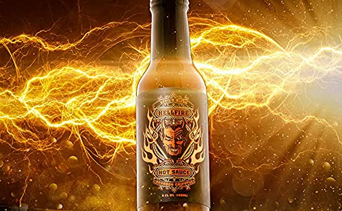 Hellfire Devil's Blend Bourbon Chipotle Hot Sauce, Bourbon Infused Chipotle Peppers, Smoked Habaneros, And Exotic Fruits And Spices, Gourmet, And Gluten Free, 5 Oz. #TOP3
