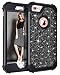Casetego Compatible iPhone 6S Plus Case,iPhone 6 Plus Case,Glitter Sparkle Bling Three Layer Heavy Duty Hybrid Sturdy Shockproof Protective Cover Case for Apple iPhone 6 Plus/6S Plus,Shiny Black