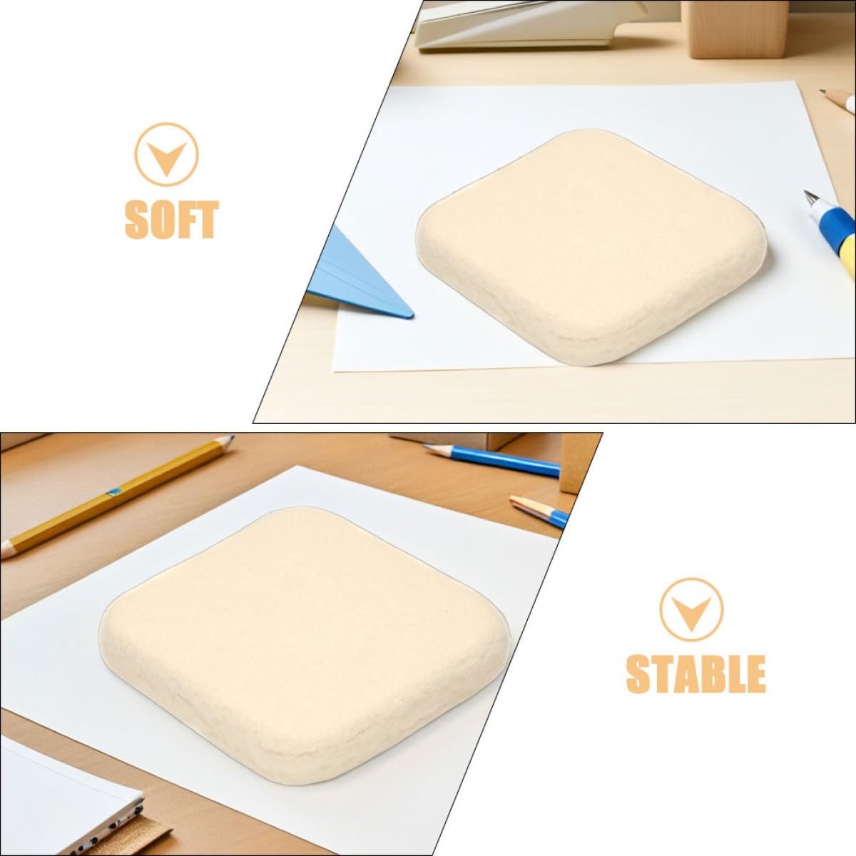 Anneome Almohadilla de Fieltro de Lana de Color Claro para Manualidades, Tapete para Trabajos de Artesanía, Cojín para Fieltrar Aguja, Uso Profesional y Principiantes, Superficie
