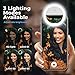 Selfie Ring Light Rechargeable-Phone Ring Light Clip On for iPhone Tablet Computer Camera Photography Video-Adjustable Brightness 36 LED Camera Circle Light- Portable Mini Light Ring for Selfies-White