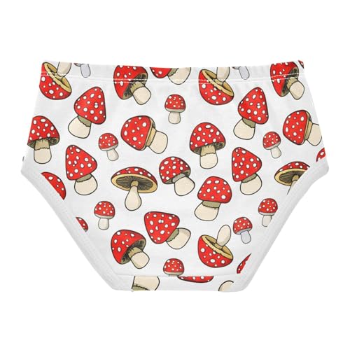 Cotton Toddler Underwear Custom Red White Mushrooms Cute Panties Girl Bright Briefs Undies Kids 2t2