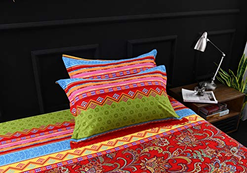 LELVA Boho Style Bedding Set Bohemian Ethnic Style Bedding Set Boho Duvet Cover Set Camel Pattern Bedding Set King 4pcs (1, King) - Thumbnail 5