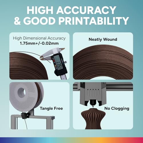 Image of OVERTURE High Speed Refill PLA 1.75mm Filament, 1kg Chocolate