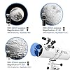 HSL 150EQ Astronomical Reflector Telescope for Adults high Powered,150mm Aperture Professional Telescopes for Adults Astronomy,Comes with 5 Color Filters Set and 3X Barlow Lens