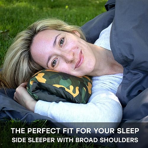 Camping-Pillow-Memory-Foam-Camp-Pillow-wMachine-Washable-Cover-Packable-Travel-Pillow-wPouch-Strap-Hammock-Pillow-Hiking-Pillow-Backpacking-Gear-Camping-Accessories