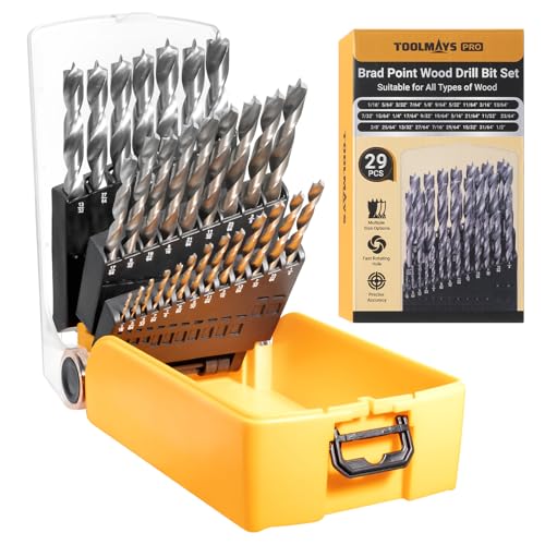 TOOLMAYS Brad Point Drill Bit Set
