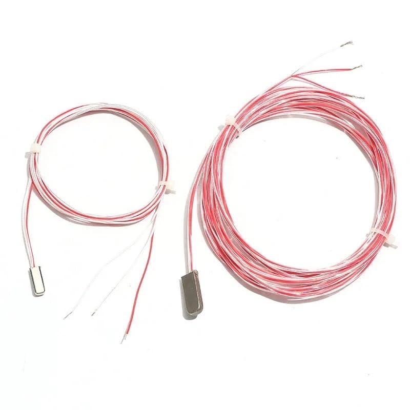 Patch PT100 Thermal Resistance Temperature Sensor Copper Nickel Probe 18.2 * 7.3 * 3.6mm/15 * 6.5 * 3.1mm PTFE 0.5m/1m/2m/3m 3-Wire