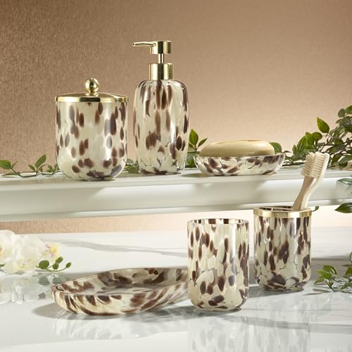 Bandeja de tocador de vidrio con estampado animal para regalo de decoración moderna 5