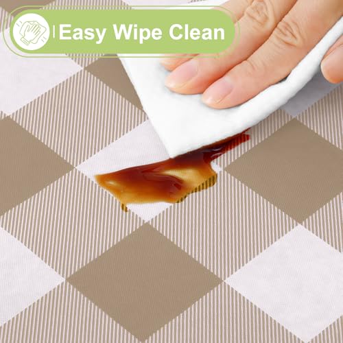 Smiry Picnic Table Cloth, Vinyl Tablecloths with Flannel Backing, 60"x84" - Image 4