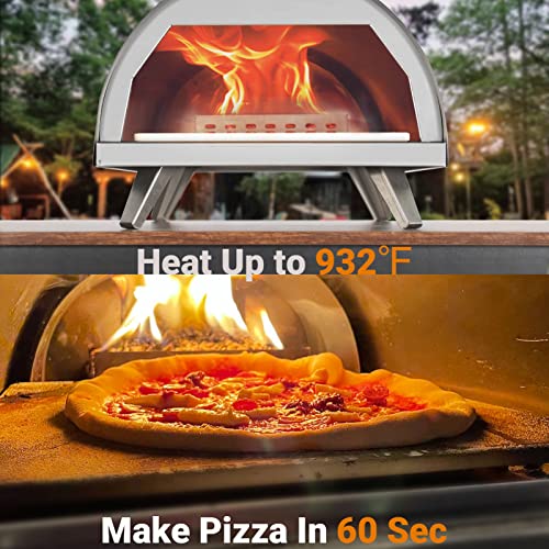 image for Elevtab Outdoor Pizza Oven Wood Fired, Portable Outside Oven Wood Pell