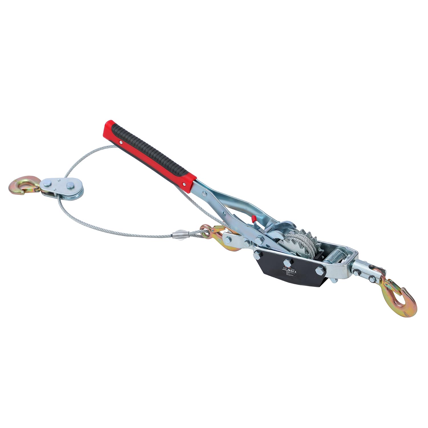 KATSU Tools Cabrestante de Cable con Trinquete Reforzado, Capacidad 5 Toneladas, Cable de Acero 3.5m x 6.3mm, 3 Ganchos de Acero, Sistema de Doble Engranaje, para Remolques y Rescate de Vehículos