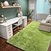 Grass Green Rugs for Bedroom, Fluffy Shag Area Rug 4x6 for Kids Room Living Room Baby Nursery Decor Aesthetic, Cute Furry Cool Shaggy Throw Bedside Fuzzy Plush Moss Carpet for Dorm Classroom Playroom