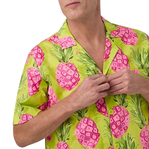 Trina Turk x BedHead Pajamas Mens, Lightweight Organic Cotton Short Sleeve Button Down Shorts Lounge Set4