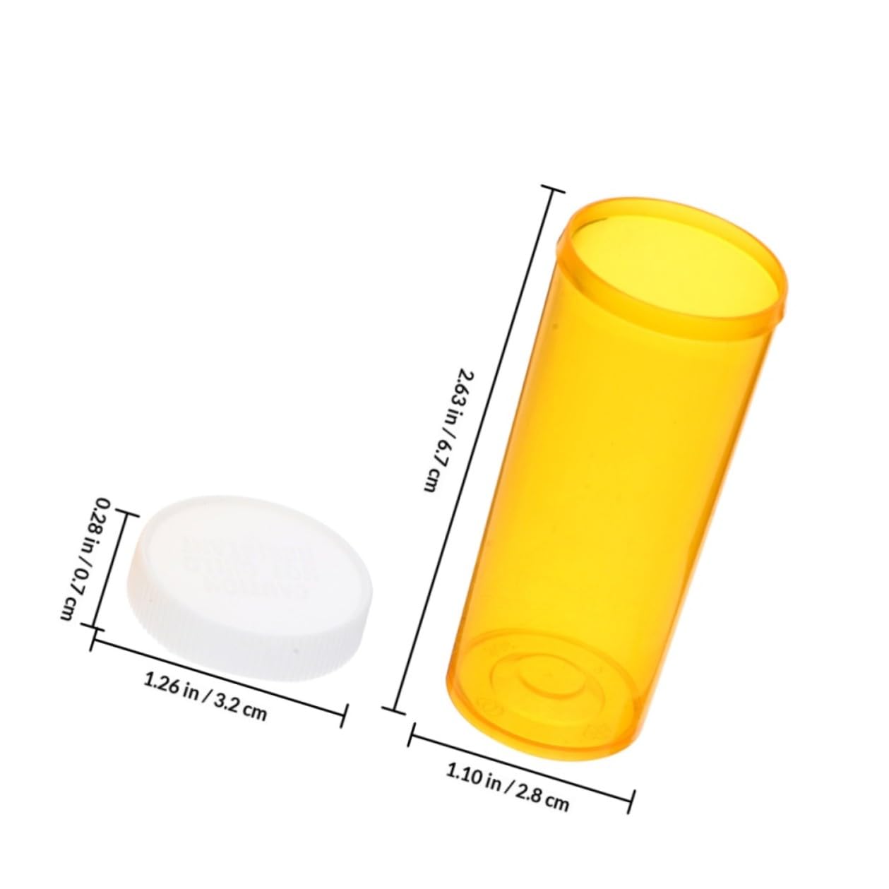 Porta Pastiglie Arancione in Plastica Pp Organizzatore Compatto Portatile per Farmaci e Pillole 10 Pezzi