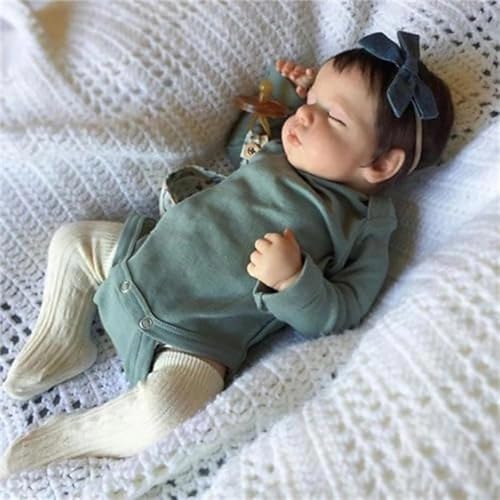 Zero pam Reborn BabyPuppe Vollsilikon Realistische,Reborn Baby Mädchen 50 cm Lebensecht, Silikon Babypuppe Wie Echtes Baby, Babypuppen Realistisch Mit Haare – Bild 3