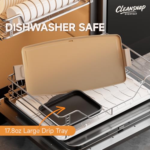 Image of Cleansnap Everyday Electric Griddle, Great Gift for Family Feasts - 20 inch Nonstick Grill with Foldable Anti-Mess Shield, Rapid 1700W Hea & PPG Ceramic Coating, Dishwasher Safe, Vanilla Cream
