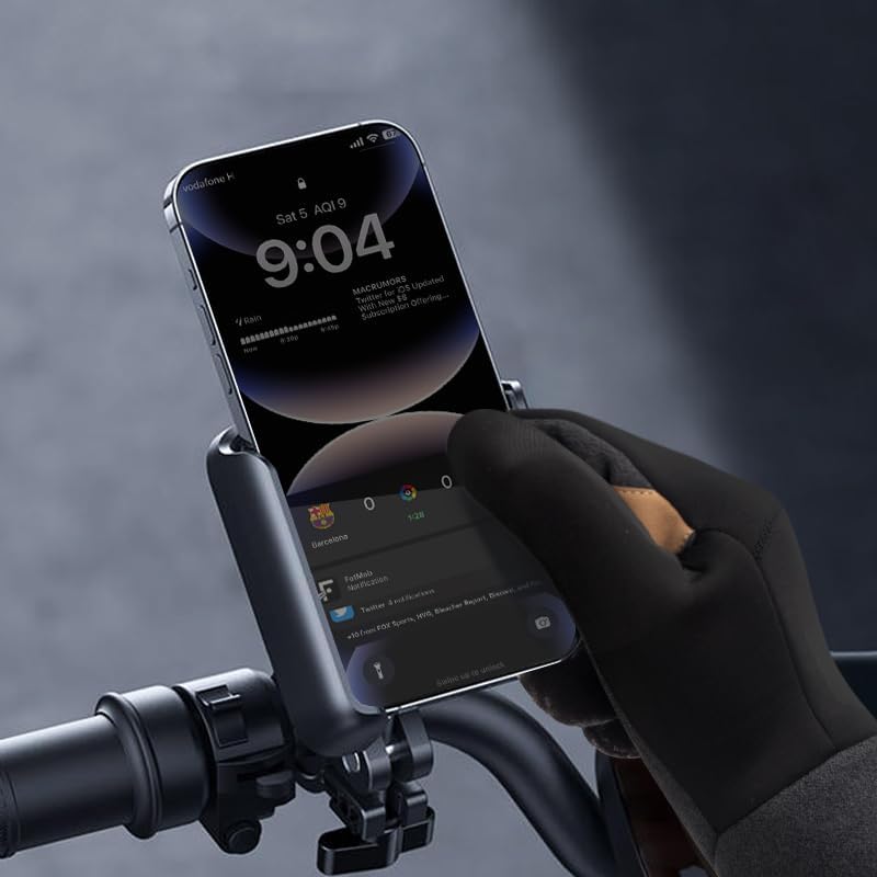 Miniatura 8 de Winter Touch Screen Gloves, Thermal Cycling Gloves for Outdoor Sports, Mountaineering, Photography, Black and Grey