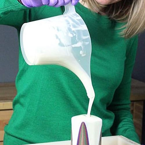 Miniatura 5 de Paquete de 4 jarras de embudo de plástico, gran capacidad, taza medidora de boquilla larga para moldes para hornear, panqueques, masa, magdalenas,