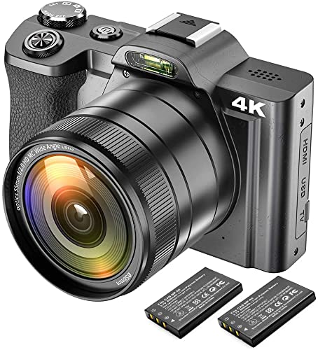 IXNAIQY 4K Digitalkamera Videokamera Camcorder Ultra HD 48MP WiFi YouTube Vlogging Kamera mit Weitwinkelobjektiv 3,5…