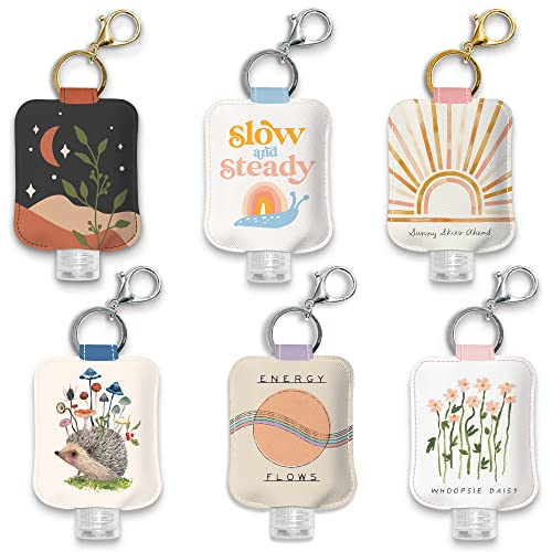 Studio Oh! Energy Flow By Bronwyn Kelly Refillable Mini Hand Sanitizer Bottle And Travel-Size Hand Sanitizer Holder Keychain, 3 In X 3.74 In #TOP4