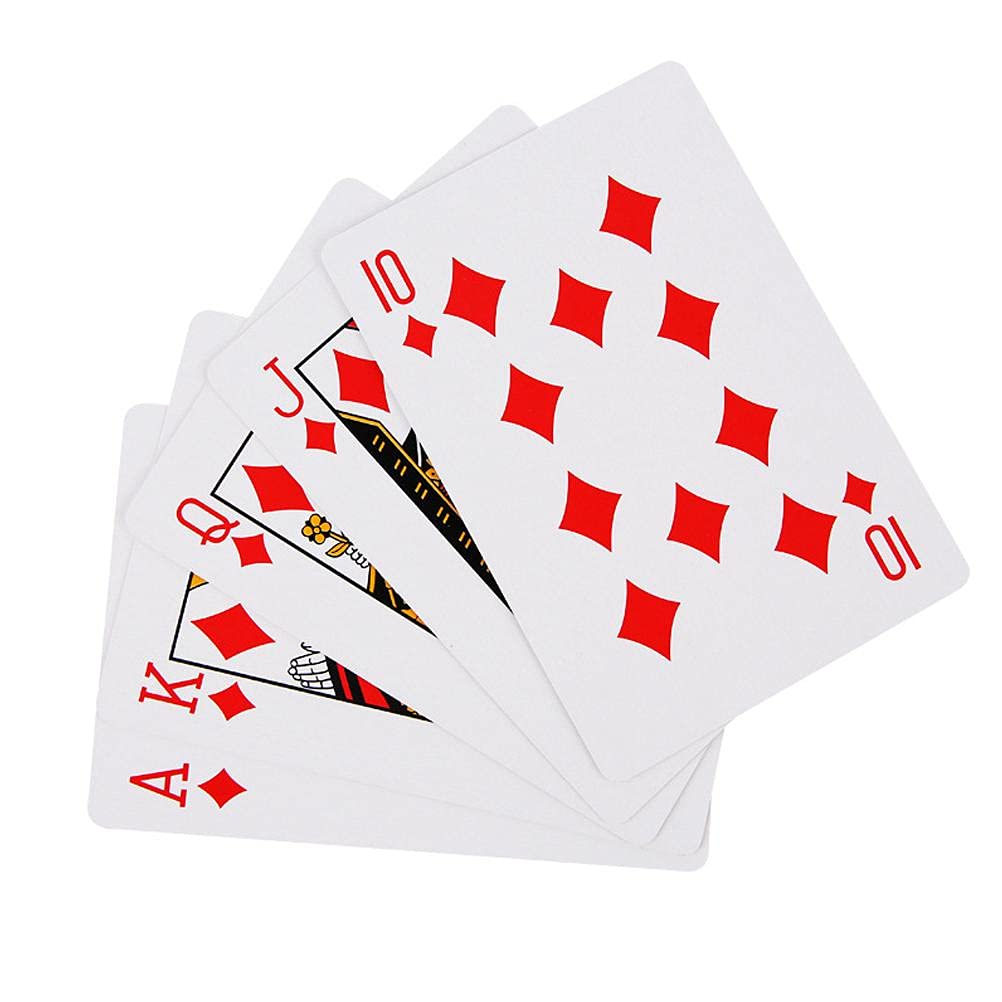 54 karty do gry Jumbo Super Big Giant, fantastyczne karty do gry w pokera, duże karty do gry na rodzinne imprezy, wieczory pokerowe, do wnętrz, na zewnątrz, do ogrodu,