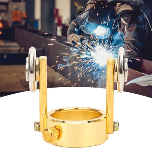 Rueda de Metal con Guía de Rodillos para Carro de Antorcha para Cortador de, Corte P80 con Rango de Ajuste de 1,2, 1,4 Pulgadas y 1,9, 2,5 Pulgadas, Chapado en Cobre, Resistente