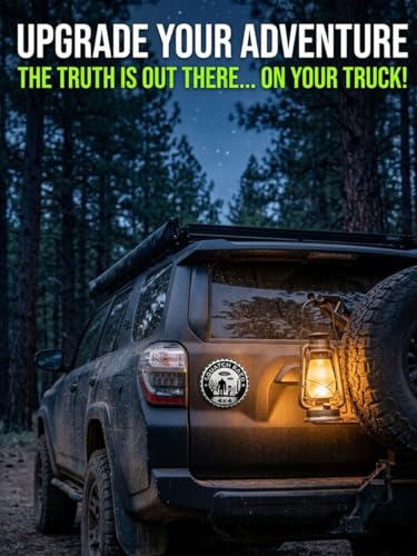 Image of 2 pcs Car Emblem 4 x 4 Metal Automotive Badge 3D Metal Car Badges Emblems Round Emblem Decals Car Badge Decals Stickers Compatible with Vehicles Trucks SUV RV Decorations (Squatch Rated-C)