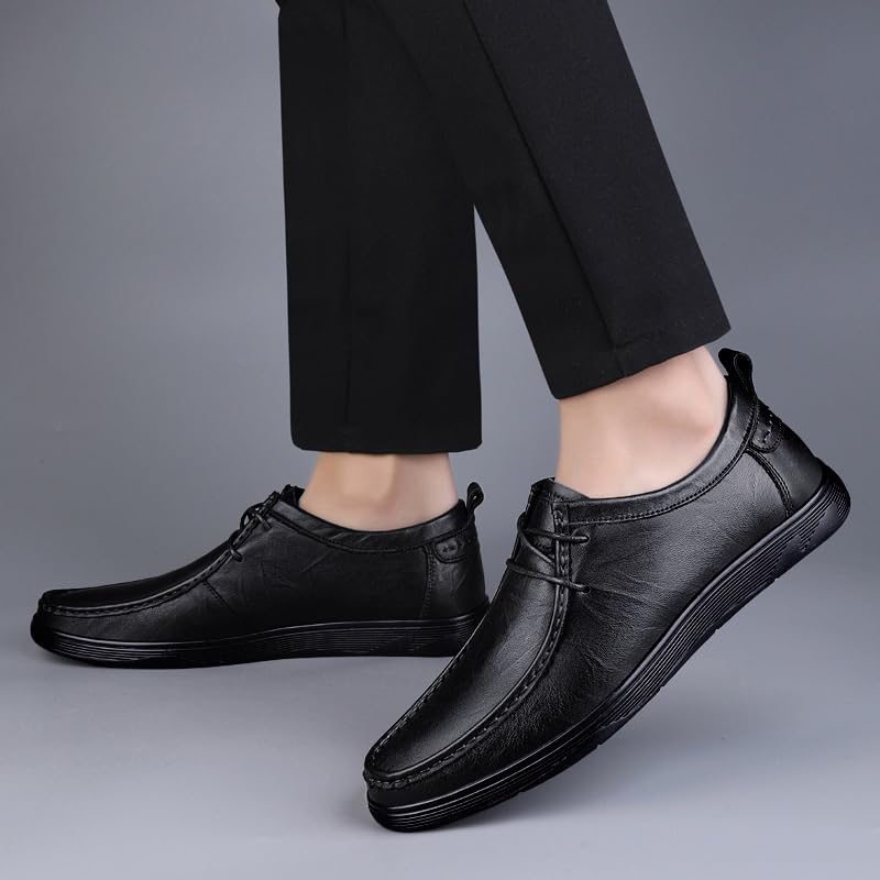 Men's Retro Height Increasing Oxford Shoes Comfort Hand Stitched Business Formal Derby Softsole Walking Shoes2