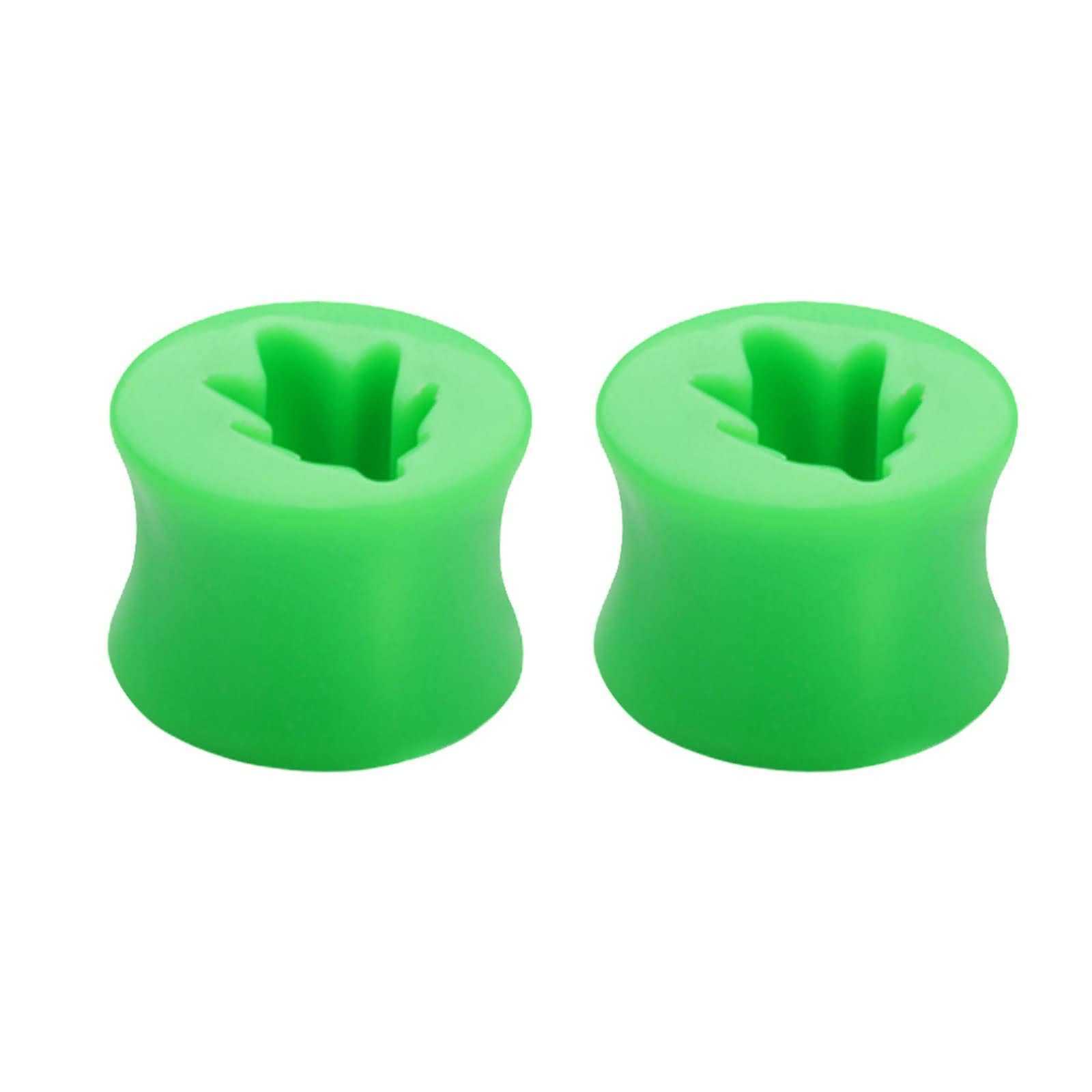 Daesar Ohrringe Tunnel 10-26MM, Ohr Plug Grün mit Baum Motiv Piercing Tunnel Acryl Ohr Expander Set