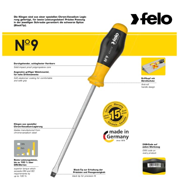 Juego de destornilladores Felo Serie Nº 9 (Torx® / 5 uds.)