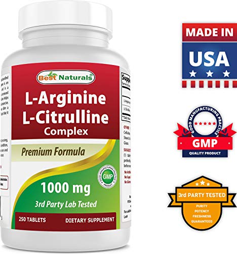 Best Naturals L-Arginine L-Citrulline Complex 1000 Mg 250 Tablets (250 Count (Pack Of 2)) #TOP6