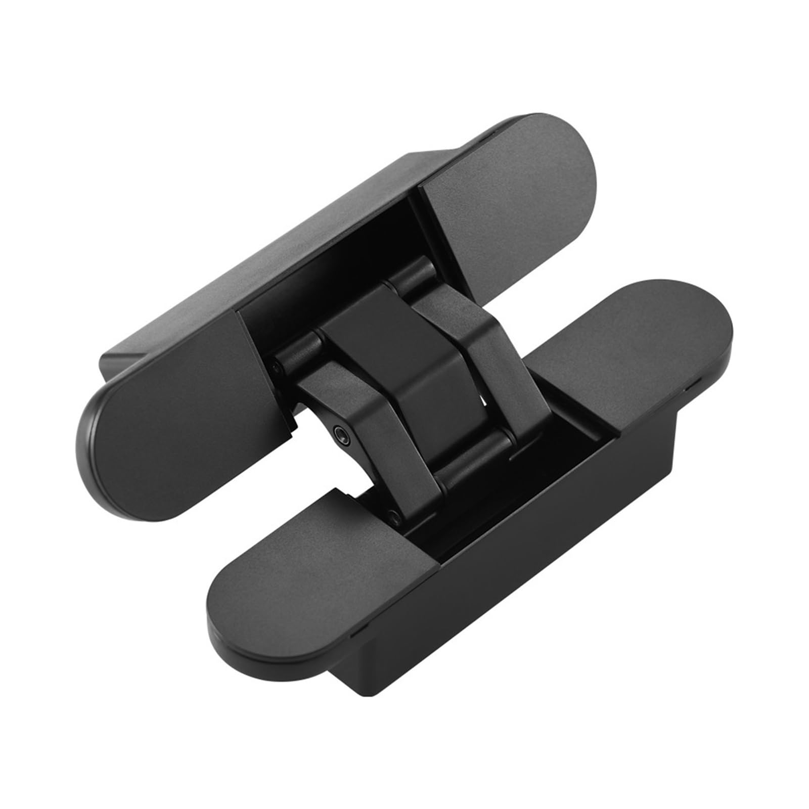 Rugaikerba Black Invisible Butt Hinge, Zinc Alloy Adjustable Bearing Hinges